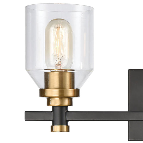 Elk Cambria 3 Light Vanity Light In Matte Black Model: 15402/3