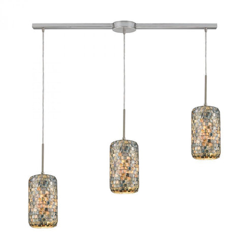 Elk Capri 3 Light Linear Mini Pendant Fixture In Model: 10552/3L