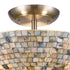 Elk Capri 3 Light Semi Flush Mount In Satin Model: 10551/3