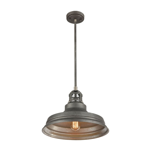 Elk Carbondale 1 Light Pendant In Slate Mist And Model: 14545/1