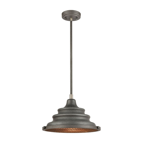 Elk Carbondale 1 Light Pendant In Slate Mist And Model: 14585/1