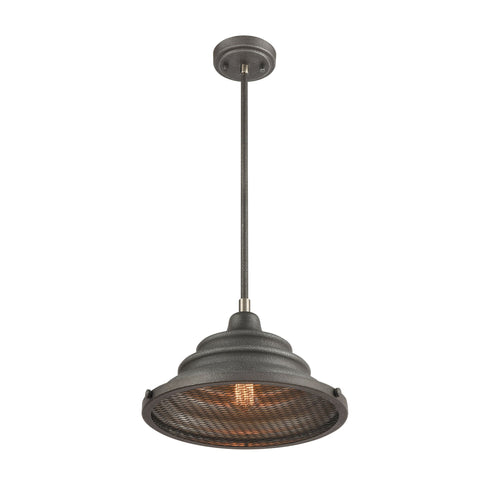 Elk Carbondale 1 Light Pendant In Slate Mist And Model: 14585/1