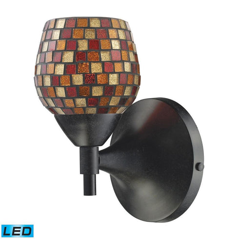 Elk Celina 1 Light Wall Lamp In Dark Rust With Model: 10150/1DR-MLT-LED