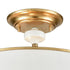 Elk Ceramique 3 Light Semi Flush In Antique Gold Model: 33052/3