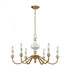 Elk Ceramique 6 Light Chandelier In Antique Gold Model: 33053/6