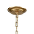 Elk Ceramique 6 Light Chandelier In Antique Gold Model: 33053/6