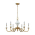 Elk Ceramique 6 Light Chandelier In Antique Gold Model: 33053/6
