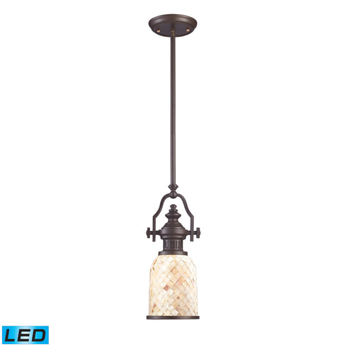 Elk Chadwick 1 Light Mini Pendant In Oiled Bronze Model: 66432-1-LED