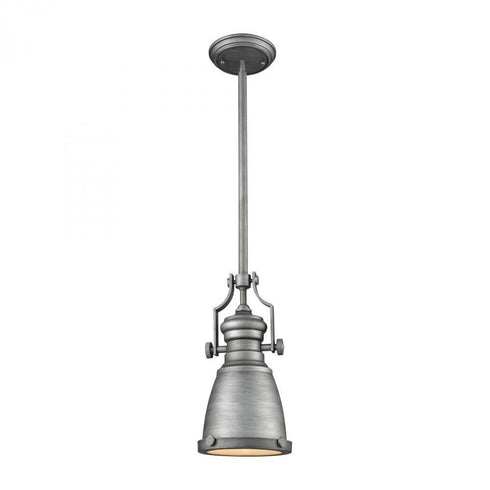 Elk Chadwick 1 Light Mini Pendant In Weathered Model: 66589-1-LA