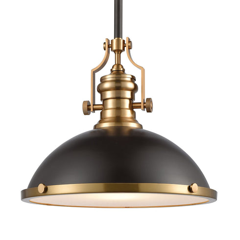 Elk Chadwick 1 Light Pendant In Oil Rubbed Bronze Model: 66618-1