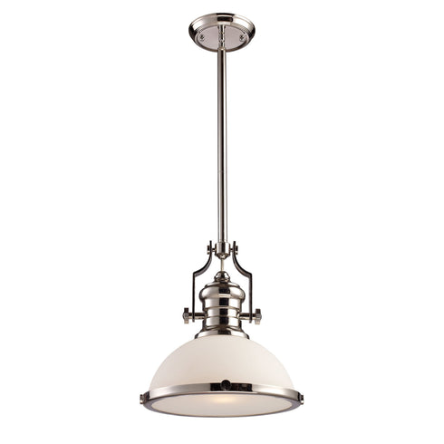 Elk Chadwick 1 Light Pendant In Polished Nickel Model: 66113-1
