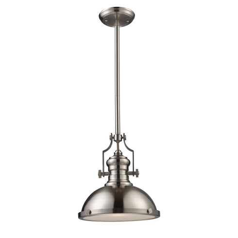 Elk Chadwick 1 Light Pendant In Satin Nickel With Model: 66124-1