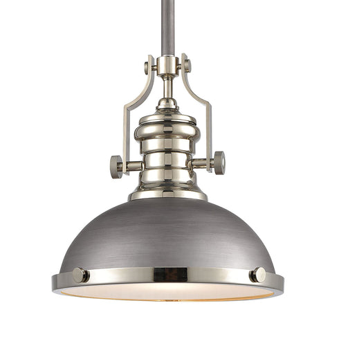 Elk Chadwick 1 Light Pendant In Weathered Zinc Model: 67235-1