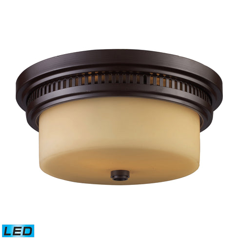 Elk Chadwick 2 Light Flush Mount In Oiled Bronze Model: 66131-2-LED