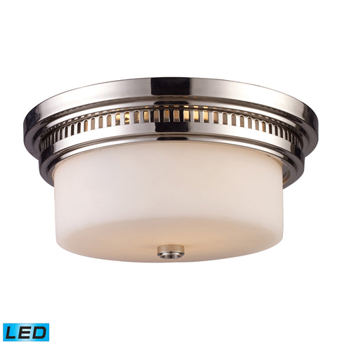 Elk Chadwick 2 Light Flush Mount In Polished Model: 66111-2-LED