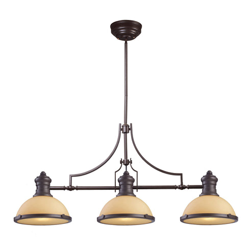 Elk Chadwick 3 Light Island Light In Oiled Bronze Model: 66235-3