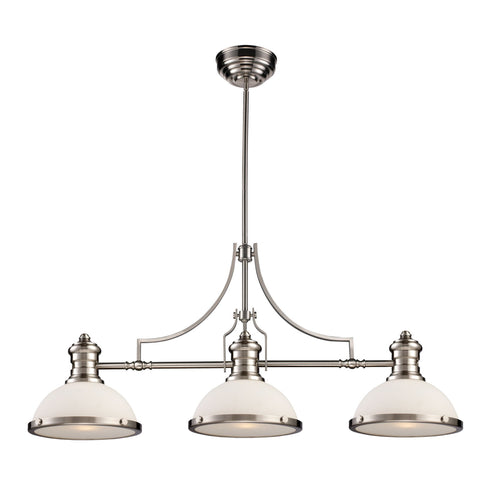 Elk Chadwick 3 Light Island Light In Satin Nickel Model: 66225-3