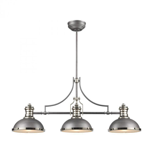 Elk Chadwick 3 Light Island Light In Weathered Model: 67237-3