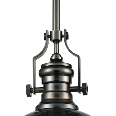 Elk Chadwick 3 Light Pendant In Black Nickel With Model: 66604-1