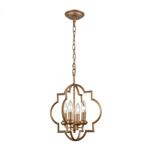 Elk Chandette 4 Light Chandelier In Matte Gold Model: 31826/4