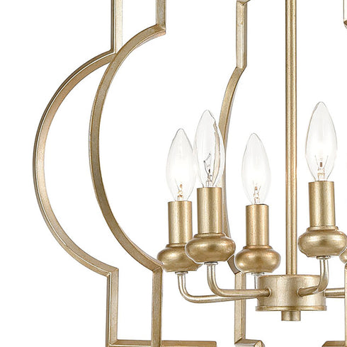 Elk Chandette 6 Light Chandlier In Aged Silver Model: 31808/6