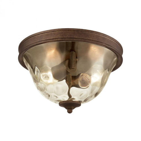 Elk Cheltham 2 Light Flush Mount In Mocha With Model: 46028/2