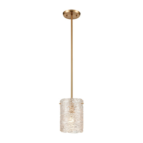 Elk Chiseled Ice 1 Light Mini Pendant In Satin Model: 60194/1