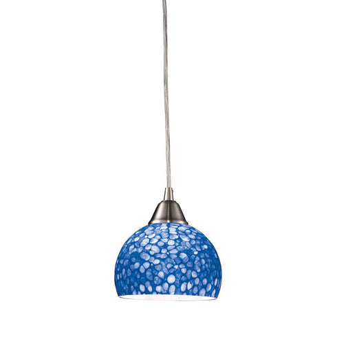 Elk Cira 1 Light Mini Pendant In Satin Nickel Model: 10143/1PB-LED