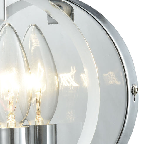Elk Clasped Glass 1 Light Vanity Sconce In Model: 81340/1