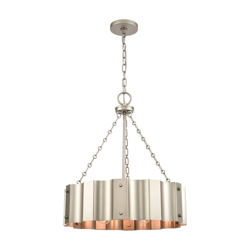Elk Clausten 4 Light Chandelier In Matte Nickel Model: 89057/4