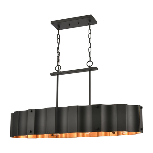 Elk Clausten 4 Light Island Light In Black And Model: 89078/4