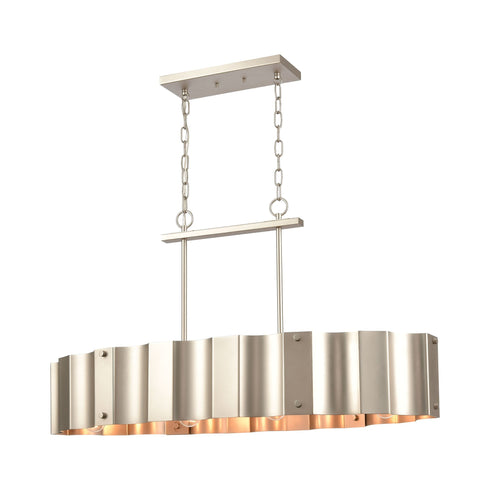 Elk Clausten 4 Light Island Light In Matte Nickel Model: 89058/4