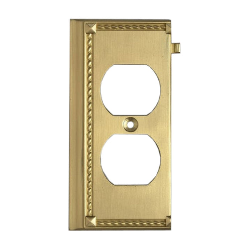 Elk Clickplates 2 Socket End Plate In Brass Model: 2506BR