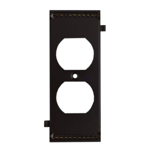 Elk Clickplates 2 Socket Middle Plate In Aged Model: 2503AGB