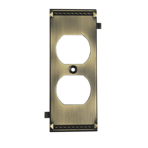 Elk Clickplates 2 Socket Middle Plate In Antique Model: 2503AB