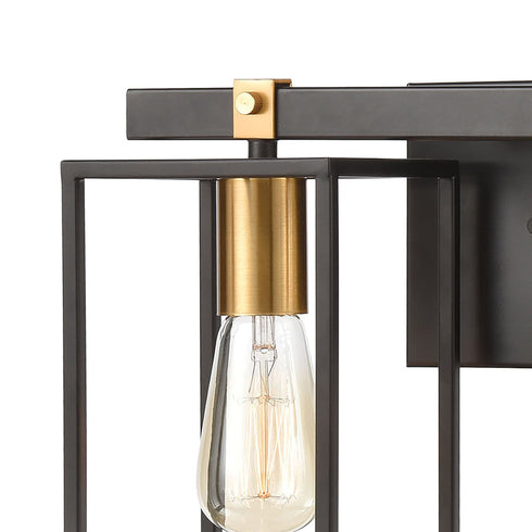 Elk Cloe 2 Light Vanity Light In Matte Black Model: 46631/2