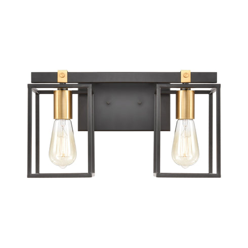Elk Cloe 2 Light Vanity Light In Matte Black Model: 46631/2