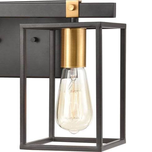 Elk Cloe 2 Light Vanity Light In Matte Black Model: 46631/2