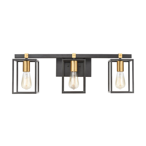 Elk Cloe 3 Light Vanity Light In Matte Black Model: 46632/3