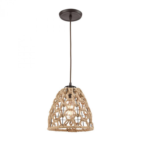 Elk Coastal Inlet 1 Light Mini Pendant In Oil Model: 10709/1