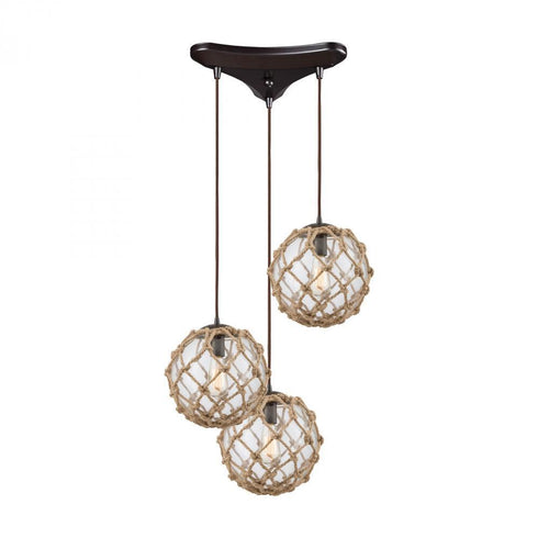 Elk Coastal Inlet 3 Light Triangular Pendant Model: 10715/3