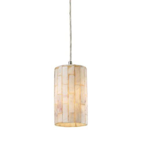 Elk Coletta 1 Light Mini Pendant In Satin Nickel Model: 10147/1-LED