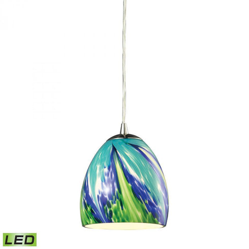 Elk Colorwave 1 Light Mini Pendant In Satin Model: 31445/1TB-LED