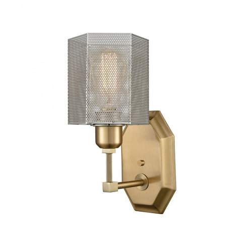 Elk Compartir 1 Light Wall Lamp In Satin Brass Model: 21110/1