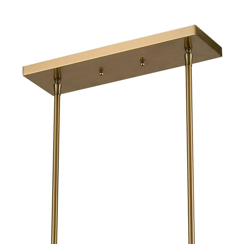 Elk Compartir 10 Light Linear Chandelier In Satin Model: 21114/10