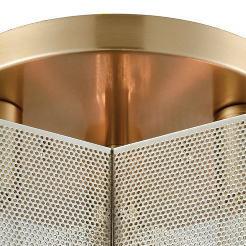Elk Compartir 3 Light Semi Flush In Satin Brass Model: 21111/3