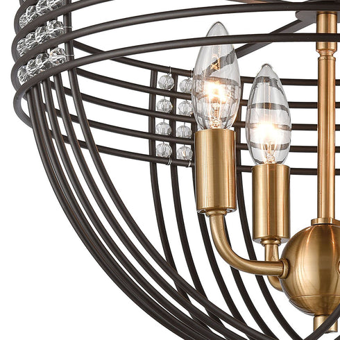 Elk Concentric 4 Light Semi Flush Mount In Oil Model: 11191/4