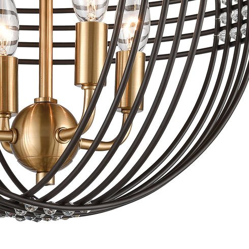 Elk Concentric 4 Light Semi Flush Mount In Oil Model: 11191/4