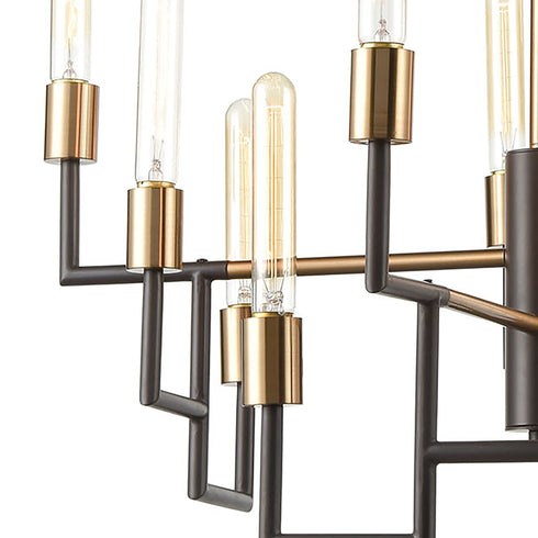 Elk Congruency 12 Light Chandelier In Oil Rubbed Model: 12207/12