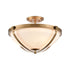 Elk Connelly 3 Light Semi Flush In Natural Brass Model: 89115/3